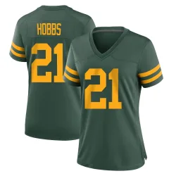 Green Bay Packers Women's Game Green Alternate Jersey (21 Nate Hobbs)