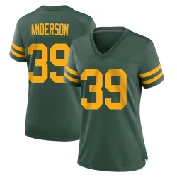 Green Bay Packers Women's Game Green Alternate Jersey (39 Zayne Anderson)