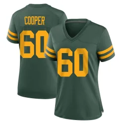 Green Bay Packers Women's Game Green Alternate Jersey (60 Tyler Cooper)