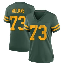 Green Bay Packers Women's Game Green Alternate Jersey (73 John Williams)