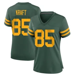 Green Bay Packers Women's Game Green Alternate Jersey (85 Tucker Kraft)