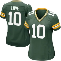 Green Bay Packers Women's Game Green Team Color Jersey (10 Jordan Love)