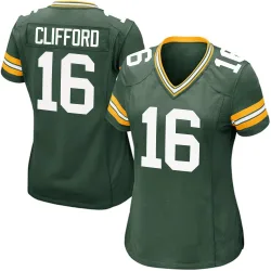 Green Bay Packers Women's Game Green Team Color Jersey (16 Sean Clifford)