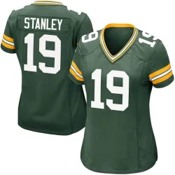 Green Bay Packers Women's Game Green Team Color Jersey (19 Dimitri Stanley)