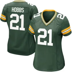 Green Bay Packers Women's Game Green Team Color Jersey (21 Nate Hobbs)