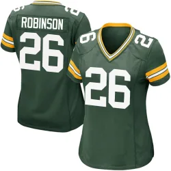 Green Bay Packers Women's Game Green Team Color Jersey (26 Micah Robinson)