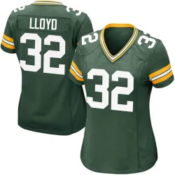 Green Bay Packers Women's Game Green Team Color Jersey (32 MarShawn Lloyd)