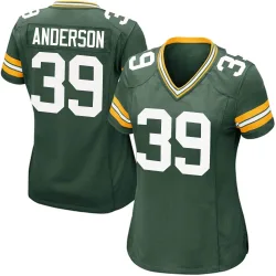Green Bay Packers Women's Game Green Team Color Jersey (39 Zayne Anderson)