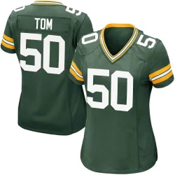 Green Bay Packers Women's Game Green Team Color Jersey (50 Zach Tom)