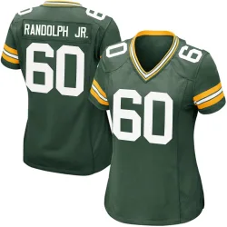 Green Bay Packers Women's Game Green Team Color Jersey (60 Keith Randolph Jr.)