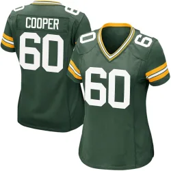 Green Bay Packers Women's Game Green Team Color Jersey (60 Tyler Cooper)