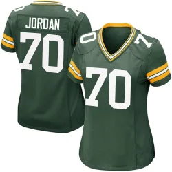 Green Bay Packers Women's Game Green Team Color Jersey (70 Michael Jordan)