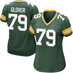 Green Bay Packers Women's Game Green Team Color Jersey (79 Travis Glover)