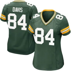 Green Bay Packers Women's Game Green Team Color Jersey (84 Tyler Davis)