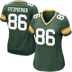 Green Bay Packers Women's Game Green Team Color Jersey (86 John FitzPatrick)