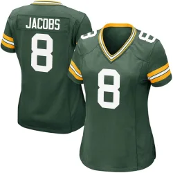Green Bay Packers Women's Game Green Team Color Jersey (8 Josh Jacobs)