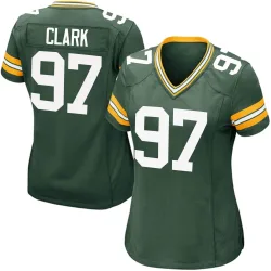 Green Bay Packers Women's Game Green Team Color Jersey (97 Kenny Clark)