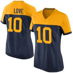 Green Bay Packers Women's Game Navy Alternate Jersey (10 Jordan Love)