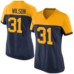 Green Bay Packers Women's Game Navy Alternate Jersey (31 Emanuel Wilson)