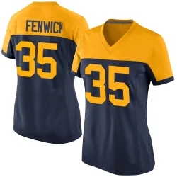 Green Bay Packers Women's Game Navy Alternate Jersey (35 Deshaun Fenwick)