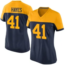 Green Bay Packers Women's Game Navy Alternate Jersey (41 Kaleb Hayes)