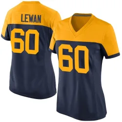 Green Bay Packers Women's Game Navy Alternate Jersey (60 Jason Lewan)