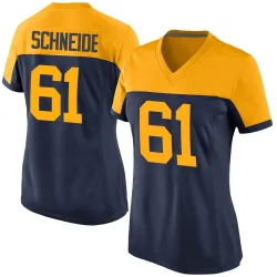 Green Bay Packers Women's Game Navy Alternate Jersey (61 Cole Schneider)