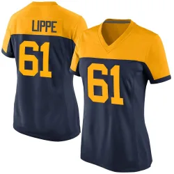Green Bay Packers Women's Game Navy Alternate Jersey (61 J.J. Lippe)