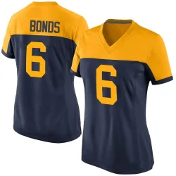 Green Bay Packers Women's Game Navy Alternate Jersey (6 Jadakis Bonds)