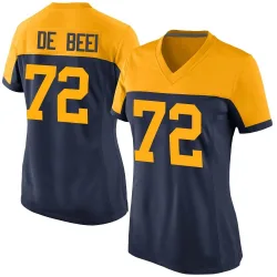 Green Bay Packers Women's Game Navy Alternate Jersey (72 Gerhard de Beer)