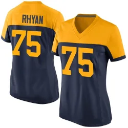 Green Bay Packers Women's Game Navy Alternate Jersey (75 Sean Rhyan)