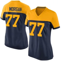 Green Bay Packers Women's Game Navy Alternate Jersey (77 Jordan Morgan)