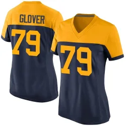 Green Bay Packers Women's Game Navy Alternate Jersey (79 Travis Glover)