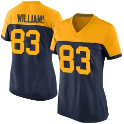 Green Bay Packers Women's Game Navy Alternate Jersey (83 Savion Williams)