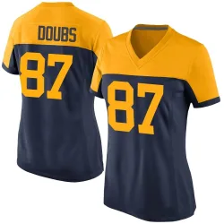 Green Bay Packers Women's Game Navy Alternate Jersey (87 Romeo Doubs)