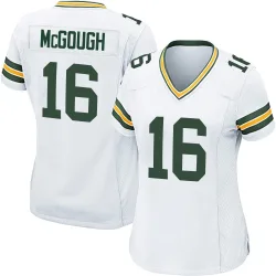 Green Bay Packers Women's Game White Jersey (16 Alex McGough)