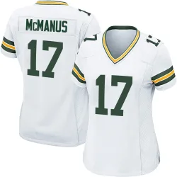 Green Bay Packers Women's Game White Jersey (17 Brandon McManus)