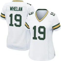 Green Bay Packers Women's Game White Jersey (19 Daniel Whelan)