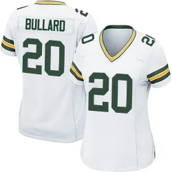 Green Bay Packers Women's Game White Jersey (20 Javon Bullard)