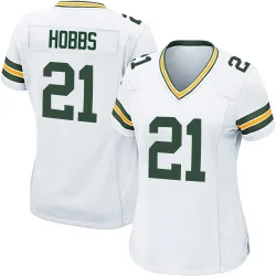 Green Bay Packers Women's Game White Jersey (21 Nate Hobbs)