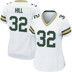 Green Bay Packers Women's Game White Jersey (32 Kylin Hill)