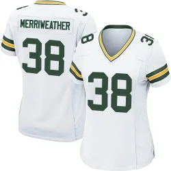 Green Bay Packers Women's Game White Jersey (38 Ellis Merriweather)