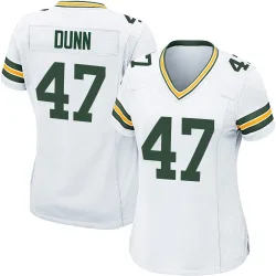 Green Bay Packers Women's Game White Jersey (47 Isaiah Dunn)