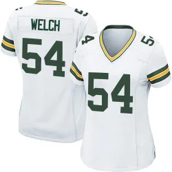 Green Bay Packers Women's Game White Jersey (54 Kristian Welch)