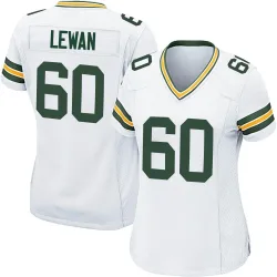 Green Bay Packers Women's Game White Jersey (60 Jason Lewan)