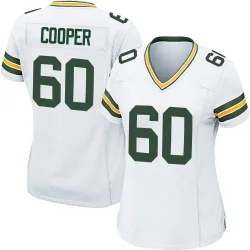 Green Bay Packers Women's Game White Jersey (60 Tyler Cooper)