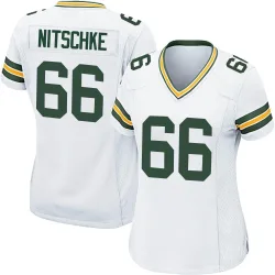 Green Bay Packers Women's Game White Jersey (66 Ray Nitschke)
