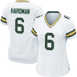 Green Bay Packers Women's Game White Jersey (6 Mecole Hardman)