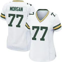 Green Bay Packers Women's Game White Jersey (77 Jordan Morgan)