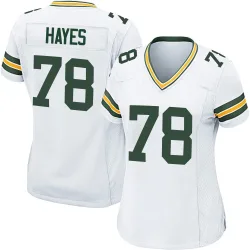 Green Bay Packers Women's Game White Jersey (78 Marquis Hayes)